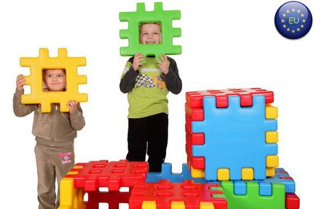 WOOPIE Klocki Edukacyjne Wafle XXL Ogrodzenie Domek