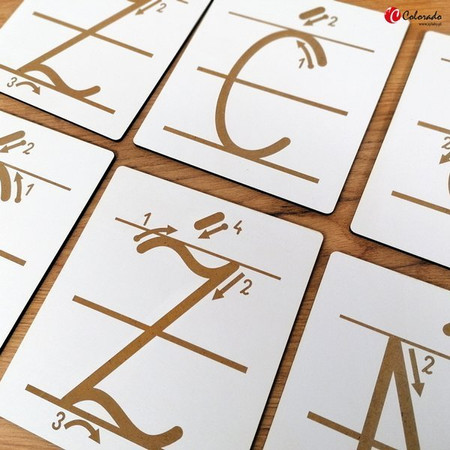 Litery diakrytyczne do nauki pisania (duże litery)