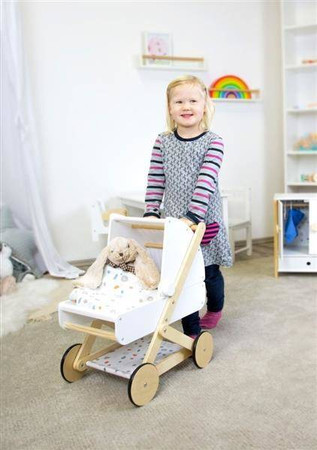 Wózek dla lalek Little Button 11914-Small Foot, odgrywanie ról