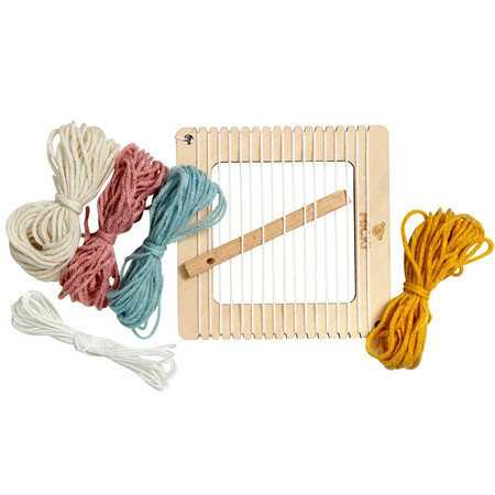 Krosno kwadratowe dla dzieci 12x12x5cm ramka do tkania Micki