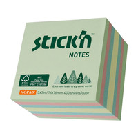 FSC notes kostka 76X76mm, pastel ziel/róż/nieb/żółty, 400 kartek