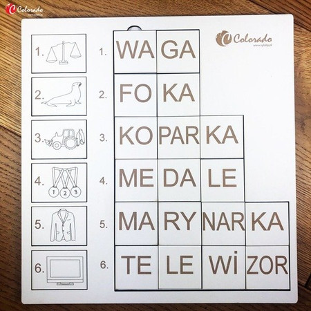 Krzyżówka Obrazkowo-Sylabowa Nr 6