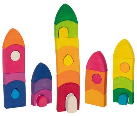 Zestaw konstrukcyjny Morgana z klocków drewnianych Goki