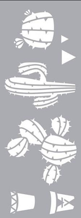 Szablon Dekor 15x40 cm Kaktusy