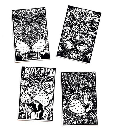 Welwetowy zestaw podróżny Dzikie Koty