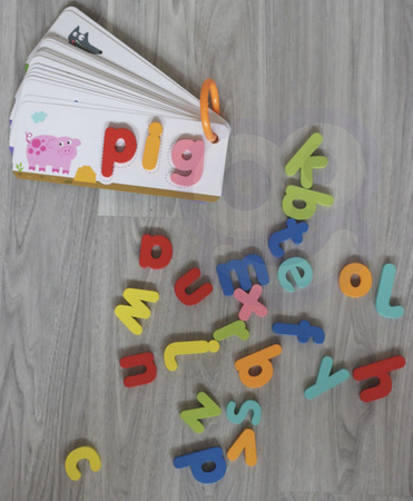 TOOKY TOY Puzzle Alfabet Nauka Literek Słów Zwierzątka 57 el.