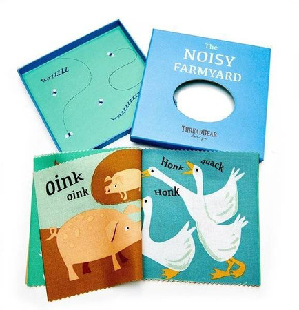 Miękka książeczka THE NOISY FARMYARD, ThreadBear Design