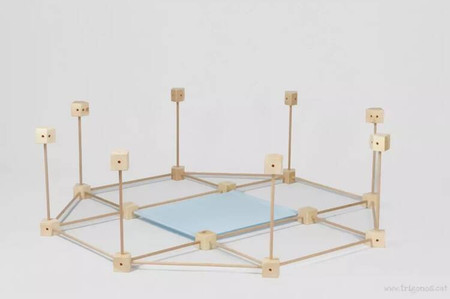 Drewniane klocki konstrukcyjne Maxi Trigonos Hejmo - 150 el. 4+