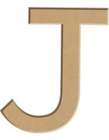 Litera płaska J z MDF H: 40 cm
