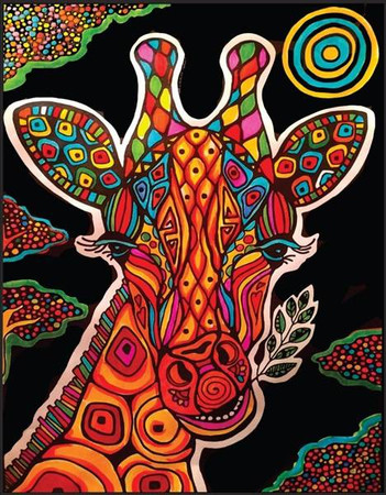 Kolorowanka Welwetowa 47x35 Żyrafa