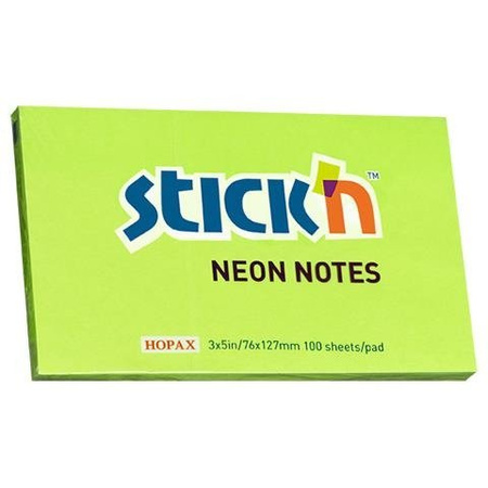 Notes Samoprz.127x76mm Zielony Neon