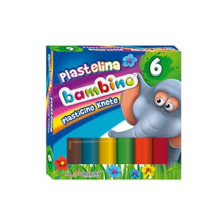 Plastelina 6 kolorów Bambino