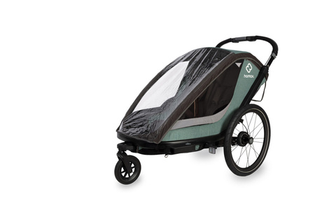 Hamax - Przyczepka rowerowa COCOON, podwójna - Green/black