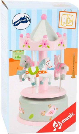 Pastelowa pozytywka z konikami 11230-Small Foot, zabawki drewniane