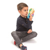 Drewniana zabawka, Poznajemy kolory - paw z kolorowymi szybkami, Tender Leaf Toys