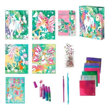 Box Candiy, zestaw artystyczny brokat Jednorożec i wróżki