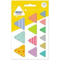 Zakładki Indeksujące Kształty, Różne Rozmiary, 195 Szt. Trójkąty