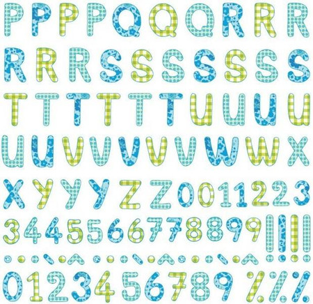 Naprasowywanka Alfabet Niebieski