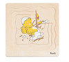 Drewniane puzzle warstwowe - cykl rozwoju kury