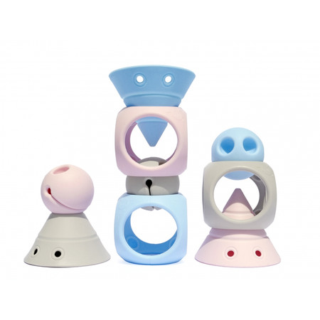 Zestaw zabawek kreatywnych Moluk Building Genius 9 el.- Pastel