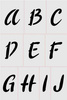 3 Szablony 30x20 cm Alfabet 5