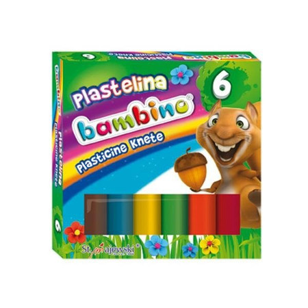 Plastelina 6 kolorów Bambino