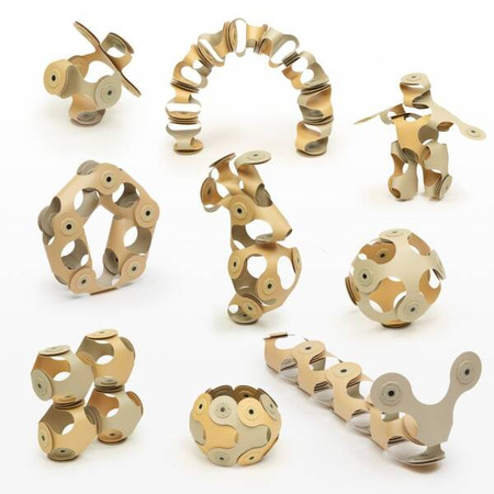 Elastyczne klocki magnetyczne Clixo beżowe 9 elem.