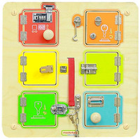 Tablica Ścienna Drewniana Nauka Otwierania Zamków - 6 sejfów Masterkidz