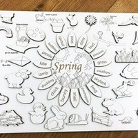 Układanka edukacyjna do nauki angielskiego - Spring