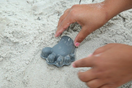 Silikonowe Foremki do piasku 4 szt. Scrunch - Ciemno szary