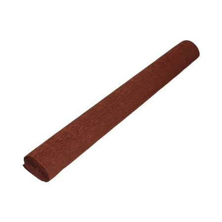 Krepina włoska 50x250cm 180g brązowa ciemna