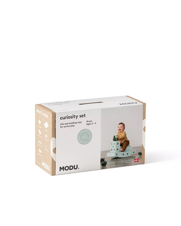 MODU Curiosity set - Kreatywne klocki rozwijające motorykę dużą - Ocean Mint / Forest Green