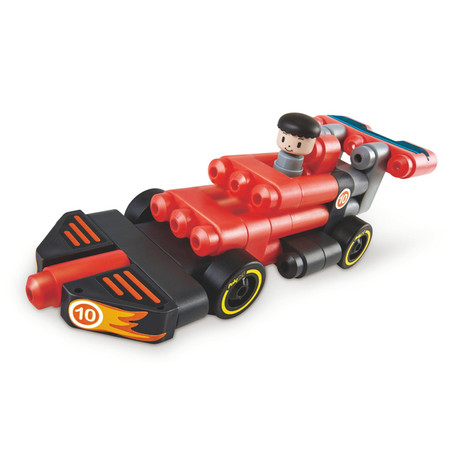 Klocki konstrukcyjne, Samochód wyścigowy, 31 el., 2+, PolyM