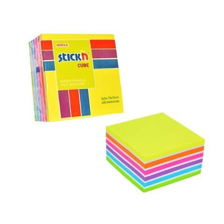 Notes Kostka 76mmx76mm Mix 7 Kol. 400 Kartek