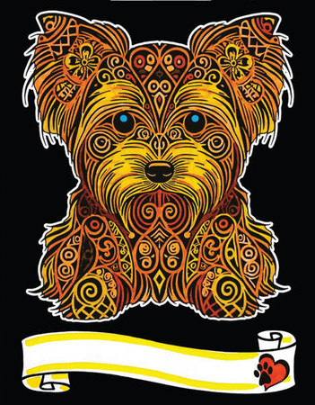 Kolorowanka Welw. A4 Yorkshire Terrier