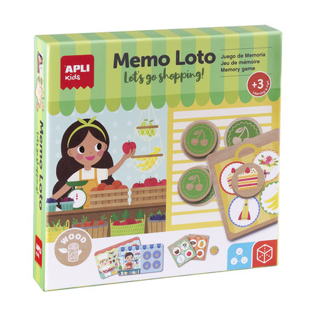 Drewniana gra Apli Kids - Memo Lotto