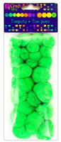 Pompony zielone 24 sztuki mix rozmiarów