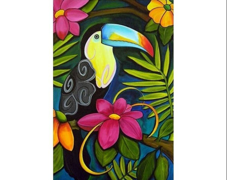 Diamentowa Mozaika 19x27cm Tukan