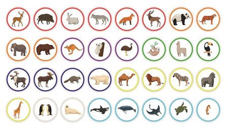 Zestaw edukacyjny Zwierzęta AKSON 30 szt