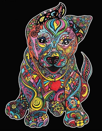 Kolorowanka Welwetowa 47x35 Szczeniak