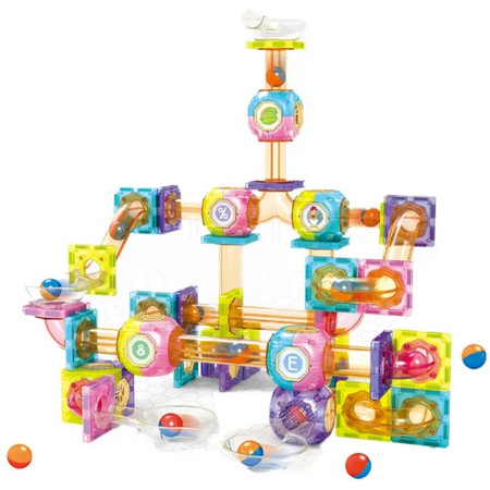 WOOPIE Klocki Magnetyczne Tor Kulkowy 89 el.