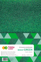 Arkusze piankowe brokatowe Happy Color A4 zielone 5 ark.