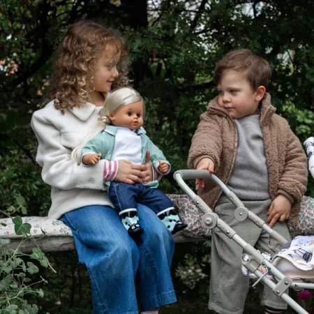 Przeciwdeszczowa kurtka i czapka dla lalki 45 cm ubrania dla lalek Skrallan