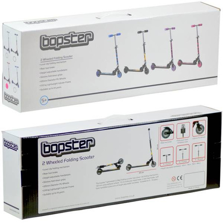 Bopster, Składana hulajnoga 5/14 lat - różowa zebra