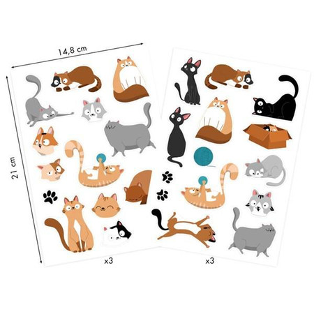 Naklejki od 2 lat 6 ark. Koty