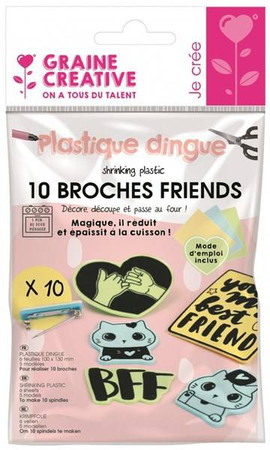 Folia termokurczliwa Zestaw kreatywny broszki Przyjaźń
