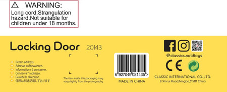 CLASSIC WORLD Drewniana Przeplatanka Klocki do Nawlekania Klucze i Drzwi 11 el.