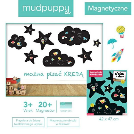 Mudpuppy Naklejki magnetyczne - tablice kredowe Niebo