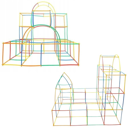 WOOPIE Patyczki Konstrukcyjne Kolorowe Słomki 1200 el.