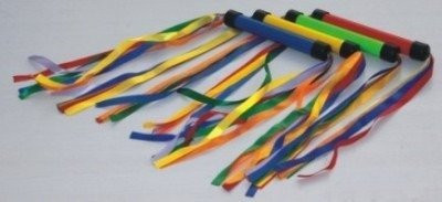 Różdżka gimnastyczna ze wstążkami dwustronna 12 szt